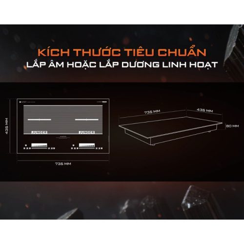 Bếp từ đôi Junger CEJ-221-INVERTER