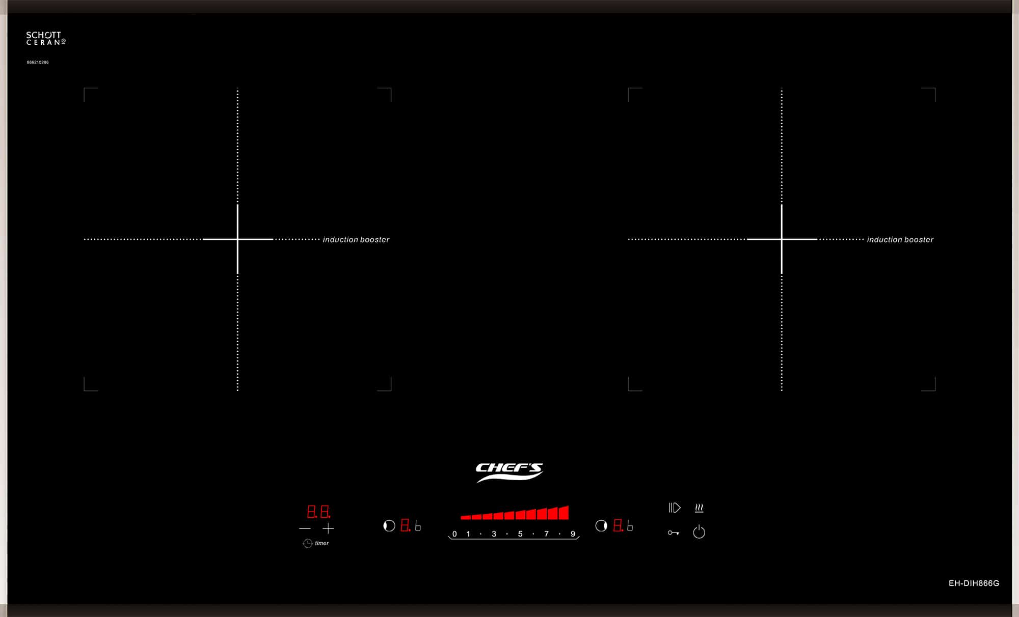 BẾP TỪ ĐÔI CHEFS EH-DIH866G