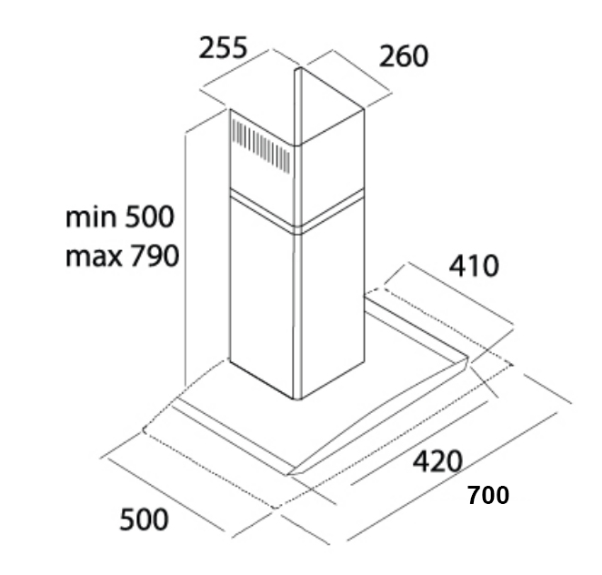 Máy hút mùi Dmestik ES 8070 DMK