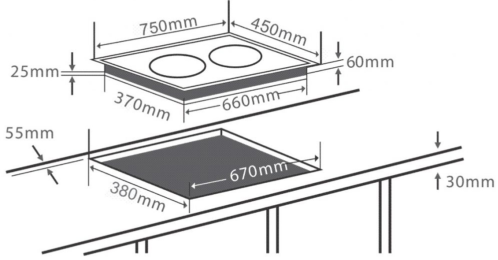 Bếp điện từ đôi Chefs EH-MIX366P