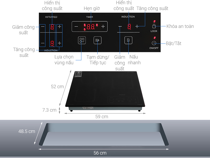 Bếp điện từ Nagakawa NAG1253M