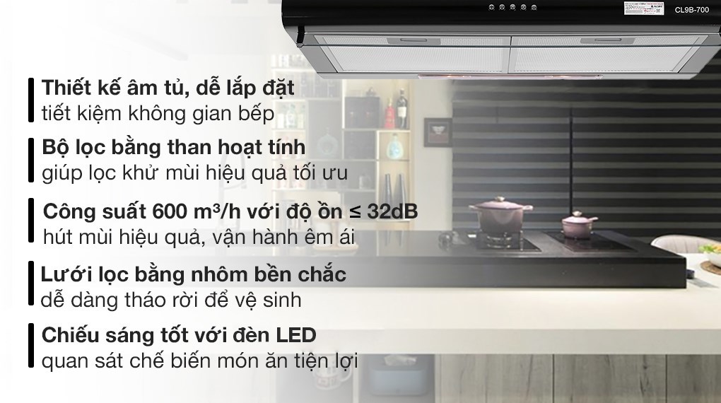 Máy hút mùi Pramie CL9B-700