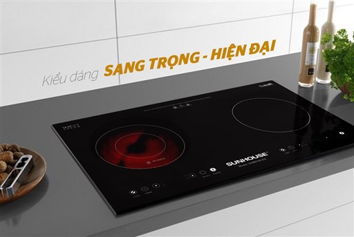 Bếp điện từ Sunhouse SHB 9106ES là dòng bếp đa năng