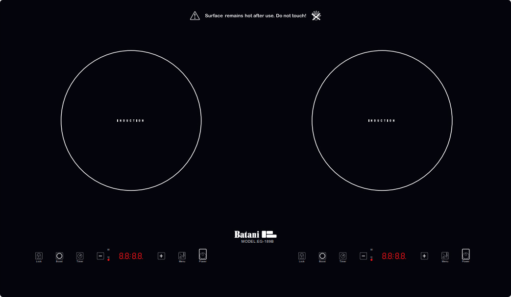 Bếp từ đôi Batani EG-189B
