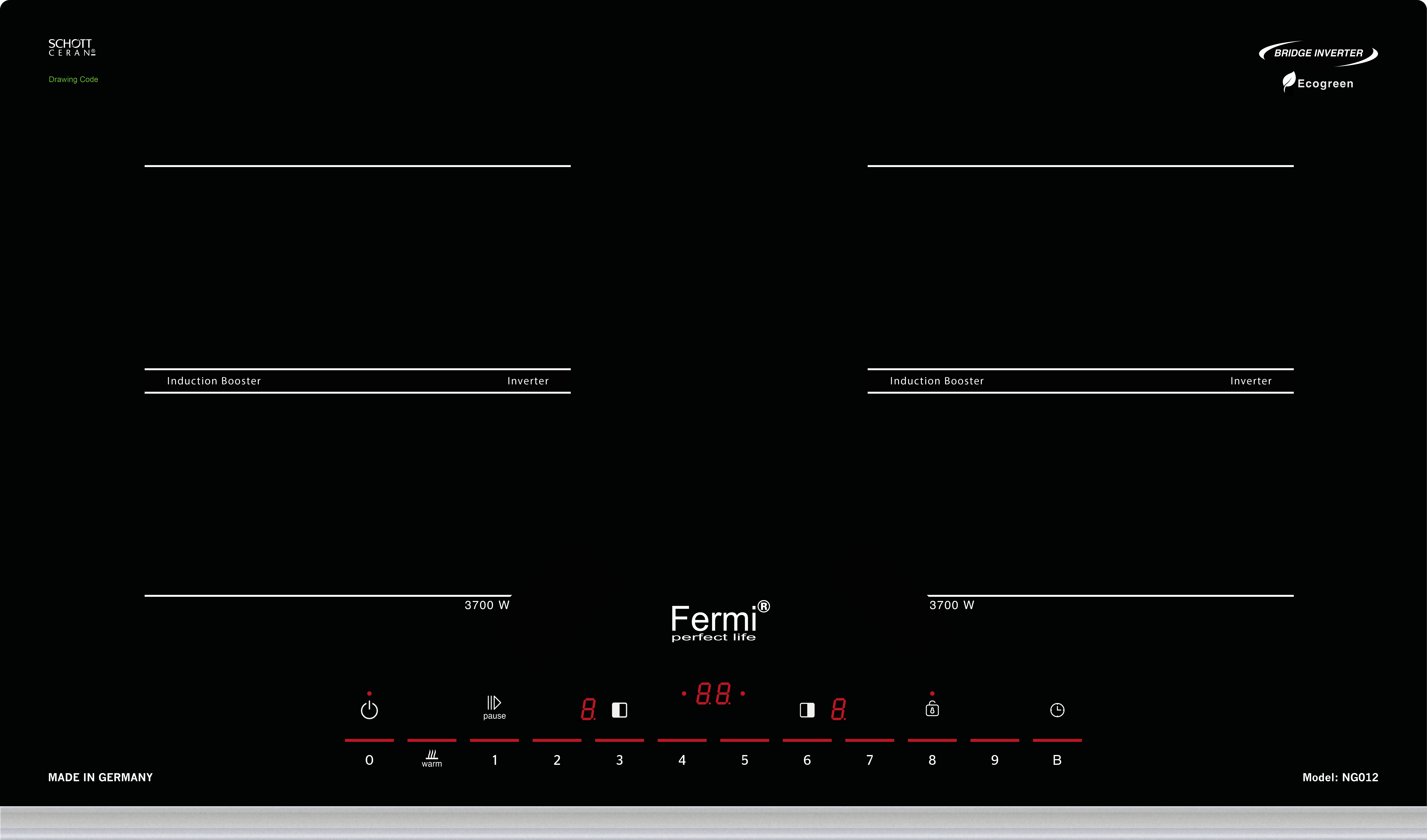 Bếp từ đôi Fermi NG012