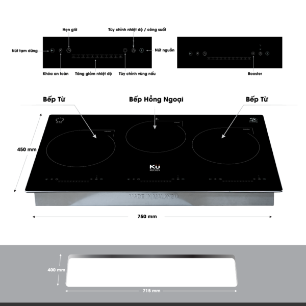 Bếp điện từ KU MI 918/3