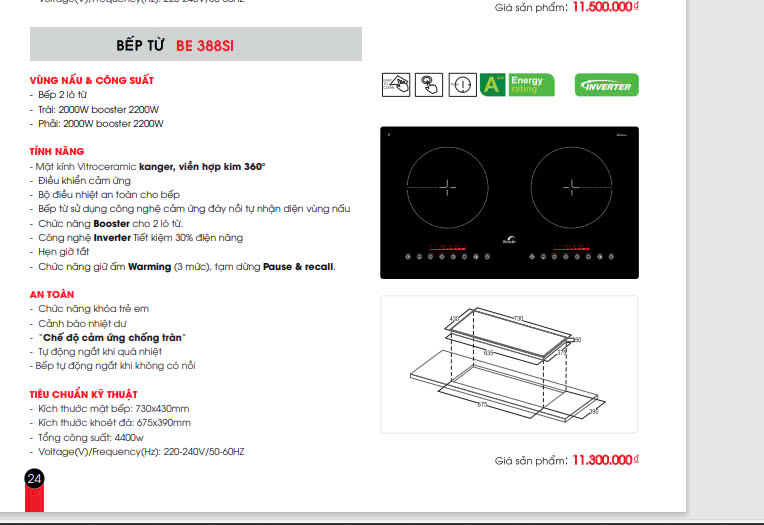 Bếp từ Bauer BE 388SI