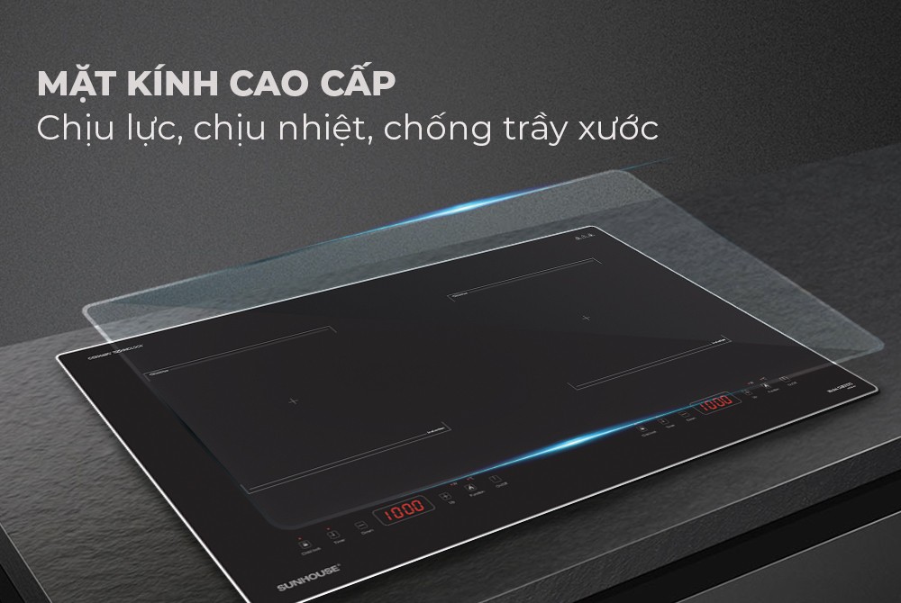 Bếp đôi điện từ SUNHOUSE SHB9101S