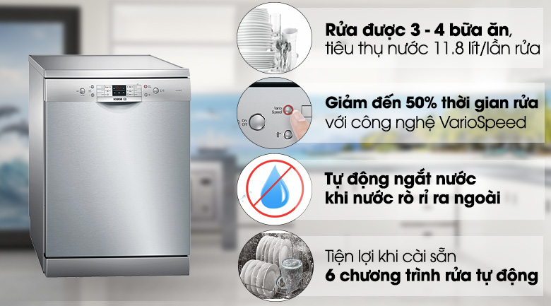Quy trình hoạt động của máy rửa chén