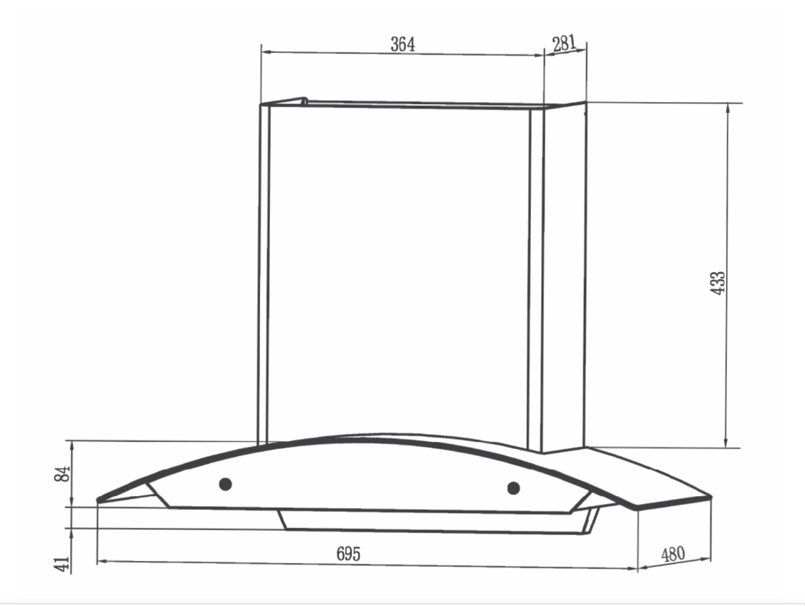 Máy hút mùi Emberton EB - 1102K
