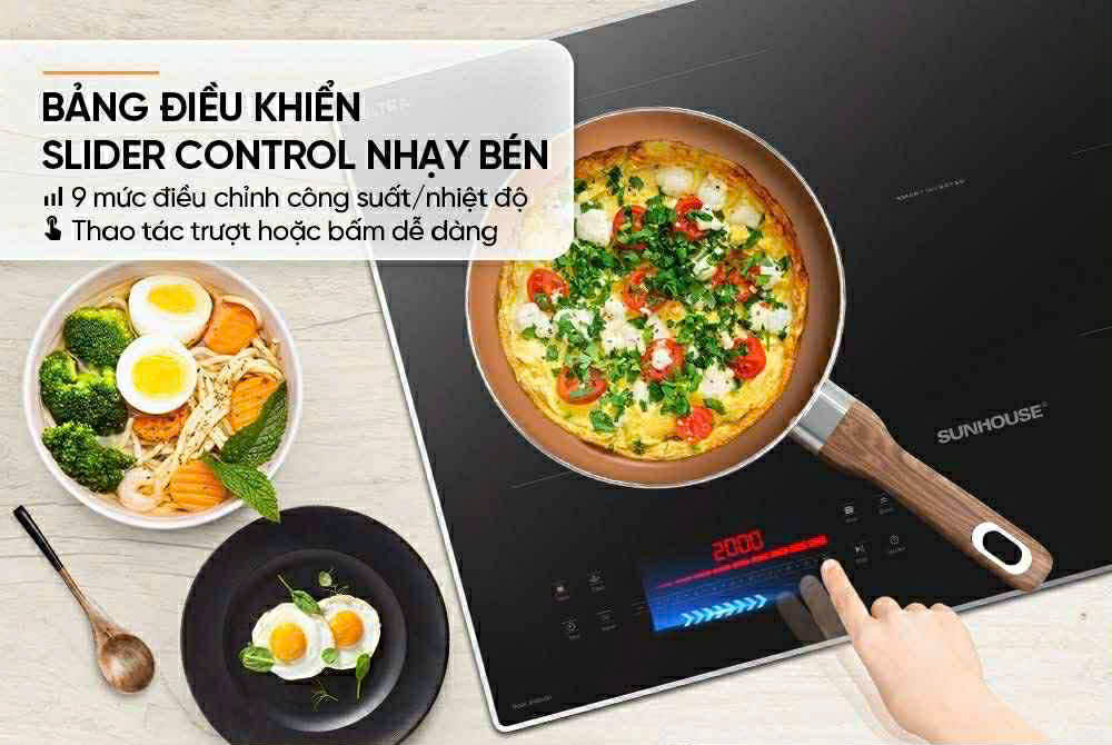 BẾP ĐÔI ĐIỆN TỪ SUNHOUSE SHB595DI