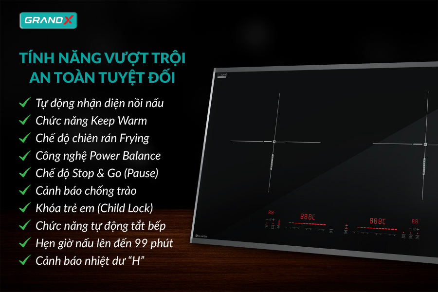 Bếp từ GRANDX GX IH675SE SERIES 6