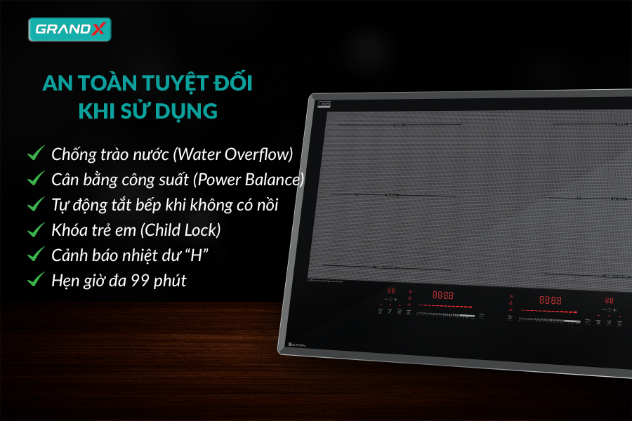 Bếp từ GRANDX GX IH838 PRO SERIES 8