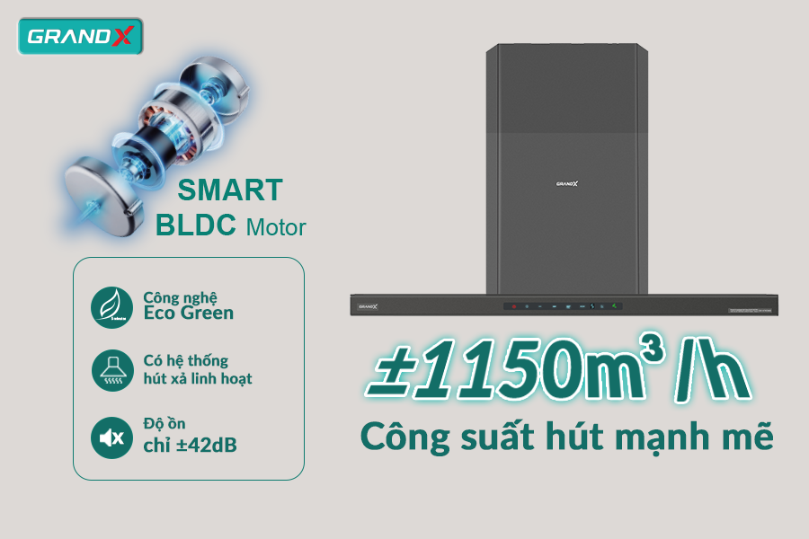 Máy hút mùi Grandx GX H90C69G / GX H90T69G