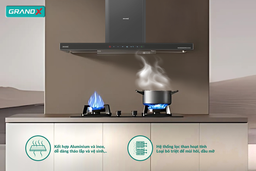 Máy hút mùi Grandx GX H90C69G / GX H90T69G