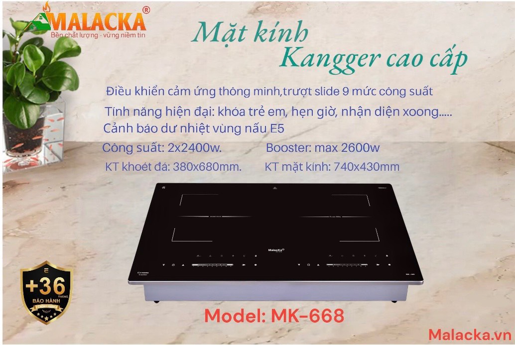Bếp từ đôi Malacka MK-668