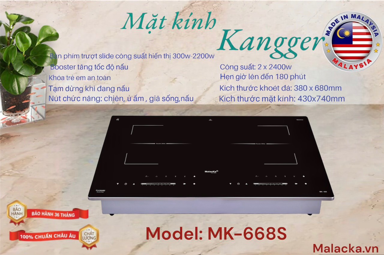 Bếp từ đôi Malacka MK-668S