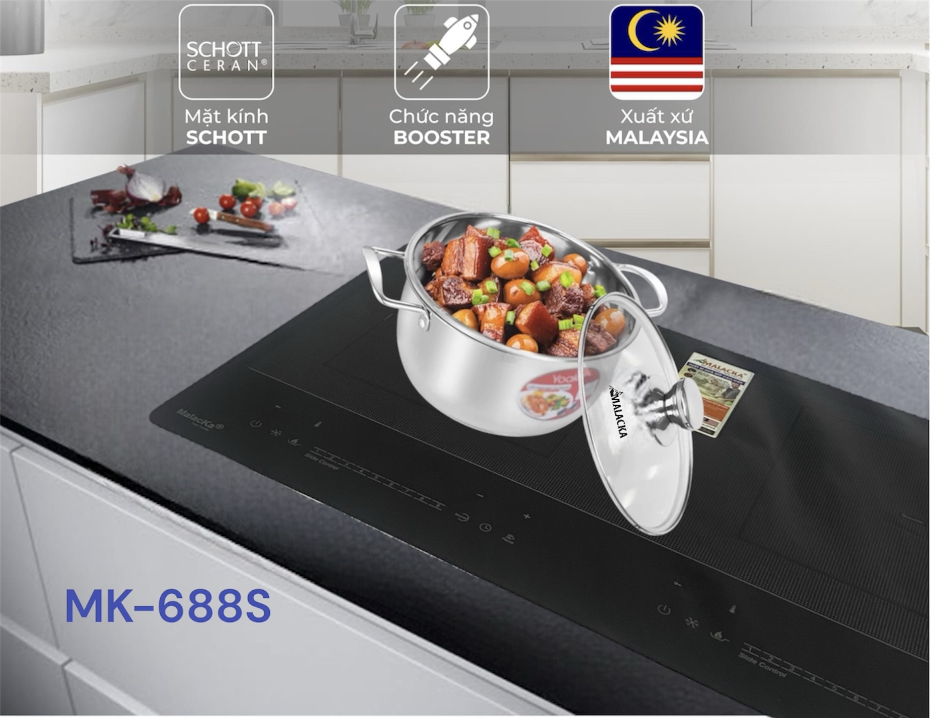 Bếp từ đôi Malacka MK-688S