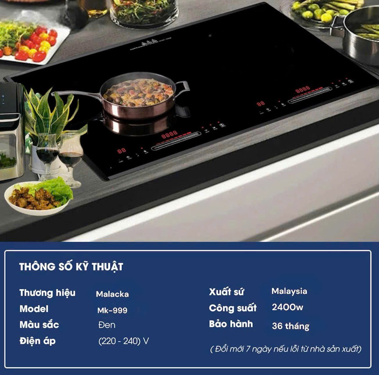 Bếp từ đôi Malacka MK-999