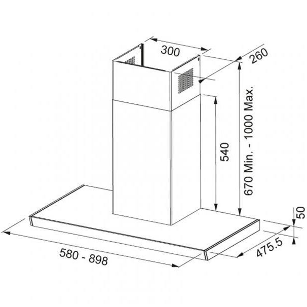 Máy hút mùi Franke FS TS 906 W XS BK