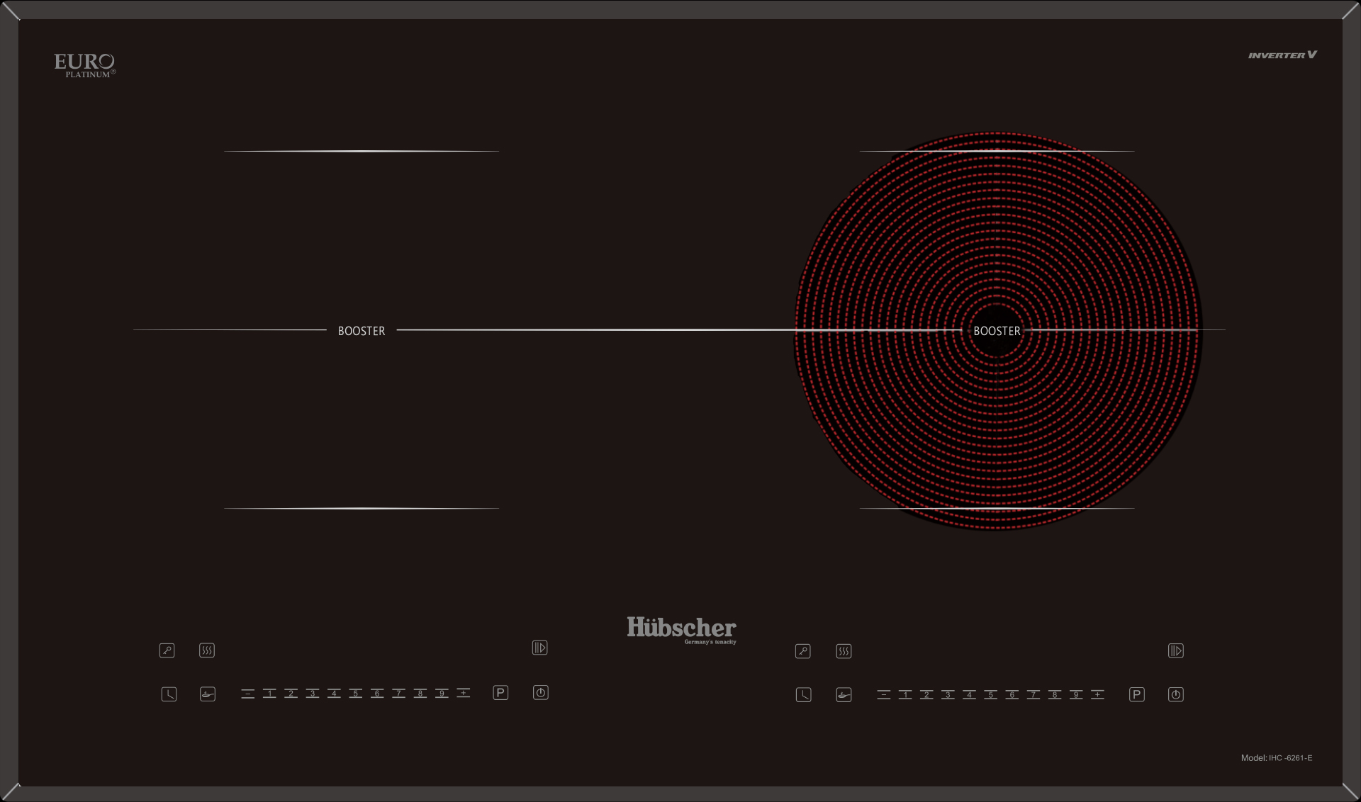 Bếp 1 từ 1 hồng ngoại Hubscher model: IHC-6261.E