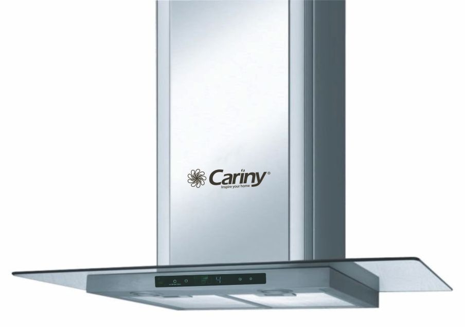 Hút mùi áp tường kính thẳng kích thước 700MM Cariny CAW-7009GS
