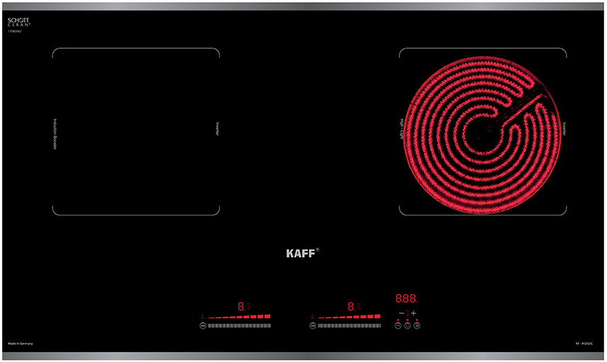 Bếp điện từ hỗn hợp Kaff KF-IH202IC(1 từ 1 hồng ngoại)