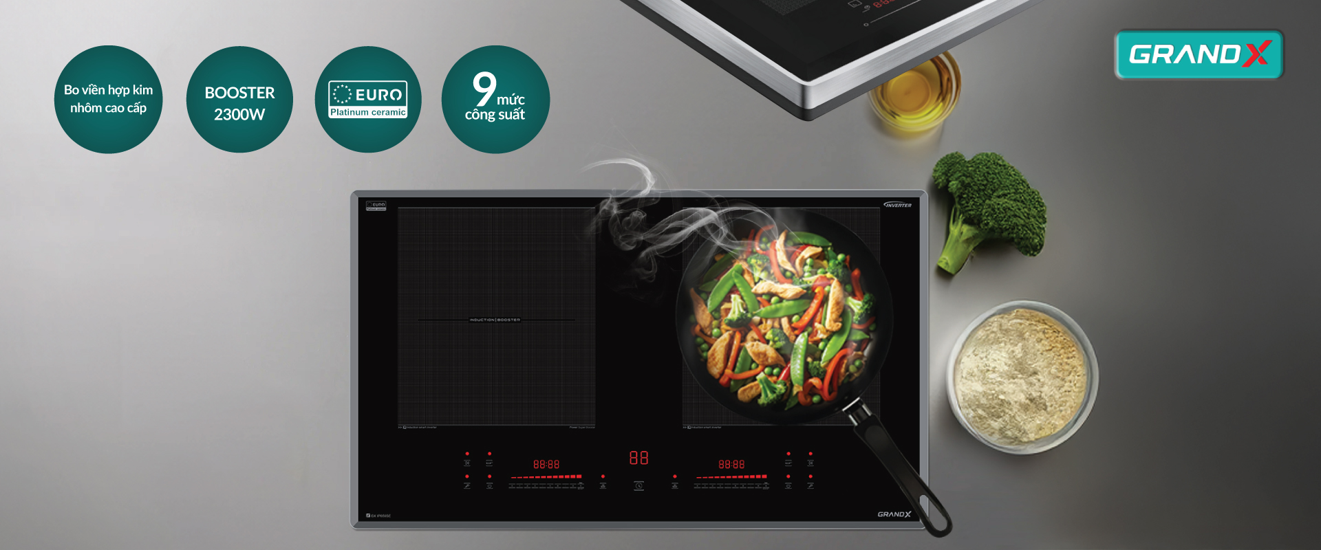 Bếp từ đôi GrandX GX-IP659SE