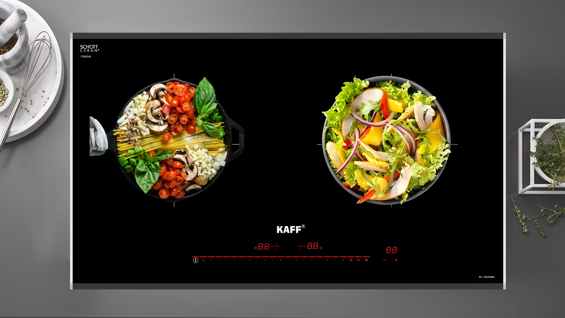 Bếp từ đôi Kaff KF-HID7348II