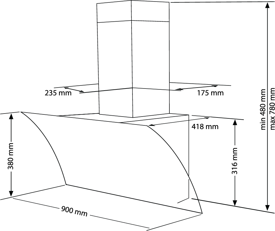 Máy Hút Mùi Nghiêng Gertech GT-H305