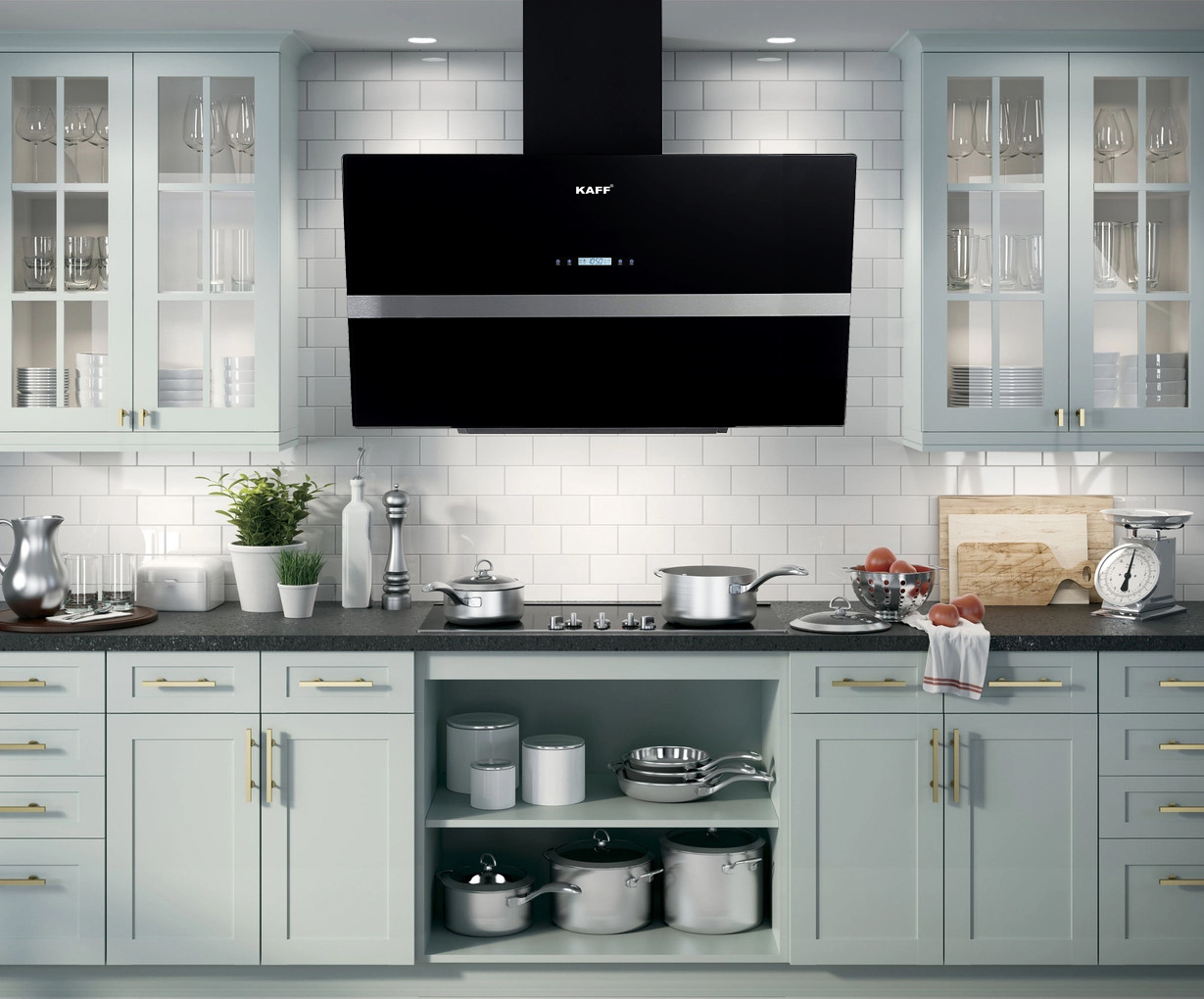 Máy hút mùi Kaff KF-LUX-AT90FH-BK