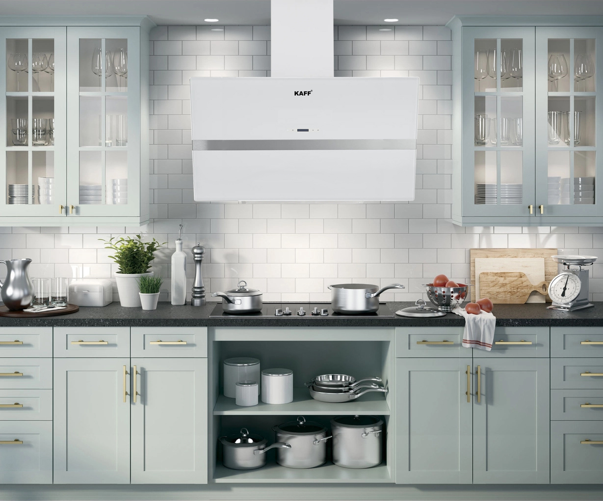 Máy hút mùi Kaff KF-LUX-AT90FH-WH