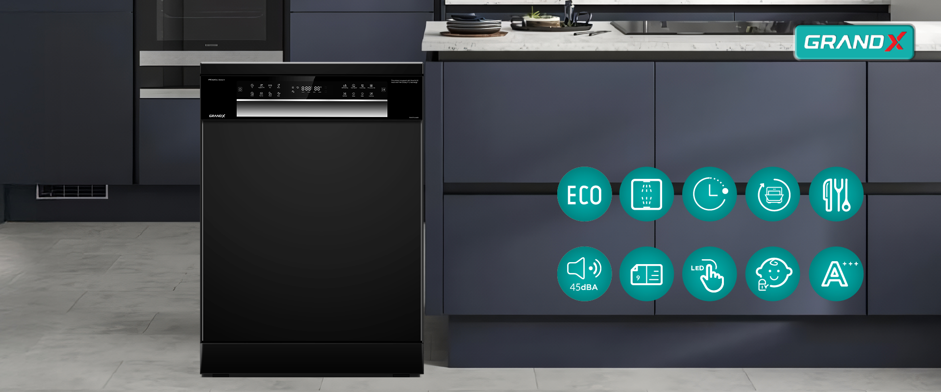 Máy rửa bát GrandX SMS7GX86B