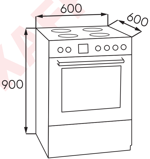 Bếp từ liền lò KAFF KF-FRT6604IN
