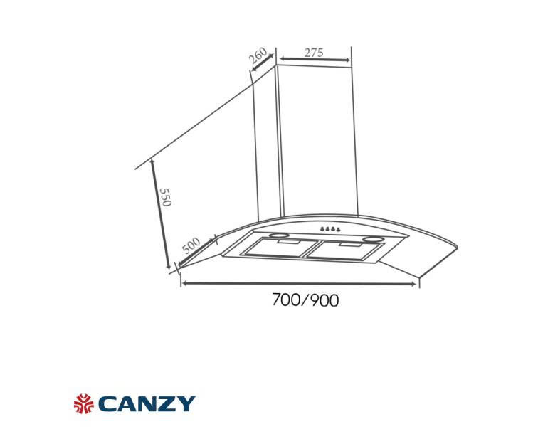 Máy Hút Mùi Canzy CZ H4070KCC