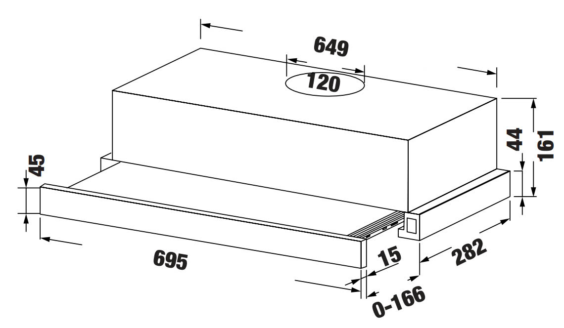 Máy hút mùi âm tủ Kaff KF-TL80SH