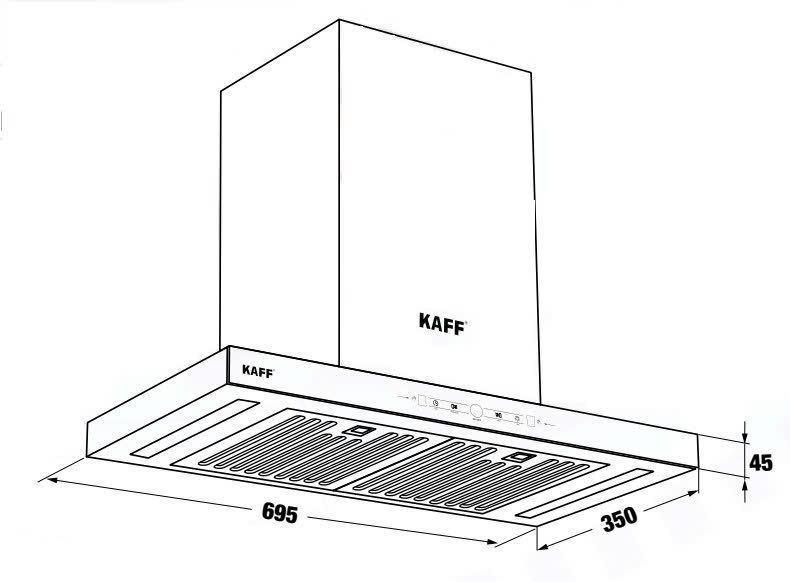 Máy hút mùi Kaff KF-FLAT7735B BOST