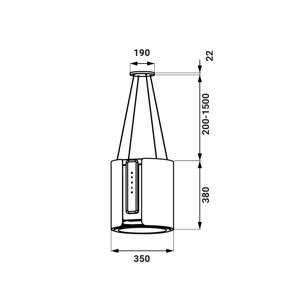 Máy hút mùi treo dây độc lập KAFF KF-IS0935YL