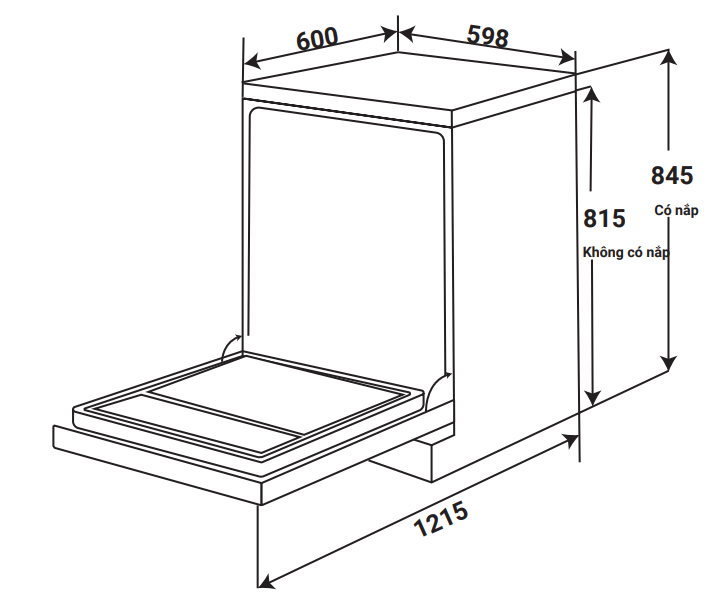 Máy rửa bát KAFF KF-BHMI815Y
