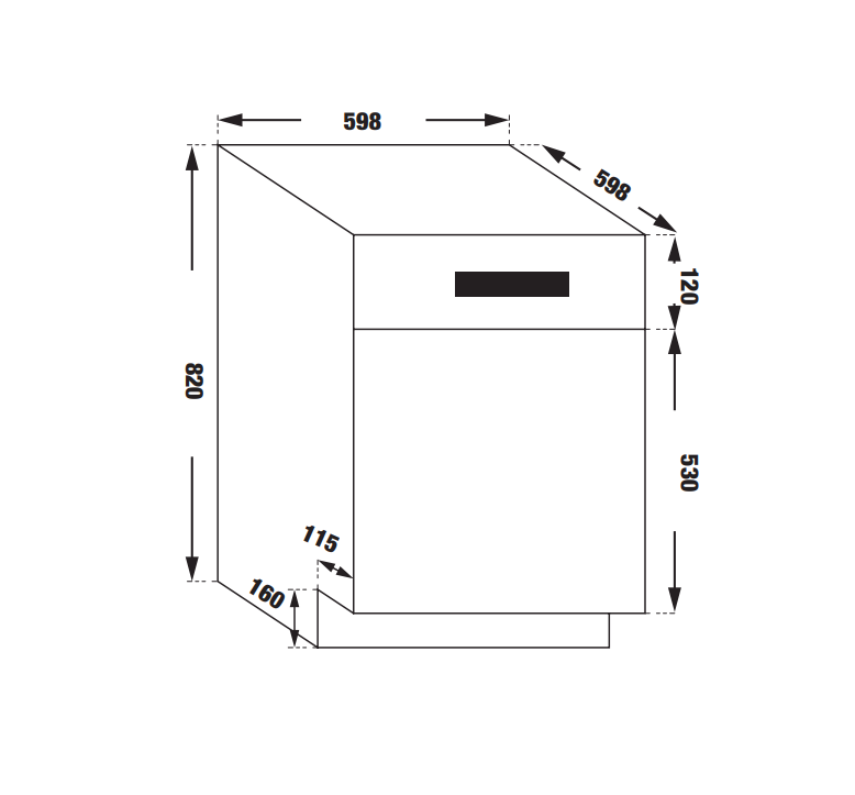 Máy rửa bát KAFF KF-GARDE820 SEMI