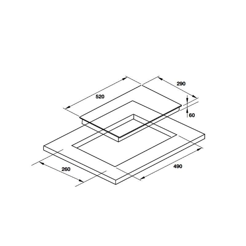 Bếp từ 2 vùng nấu Domino Hafele HC-I302B 536.01.670